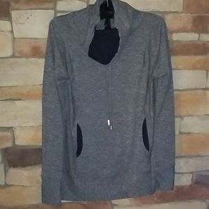 Prana gray cowl neck pullover.